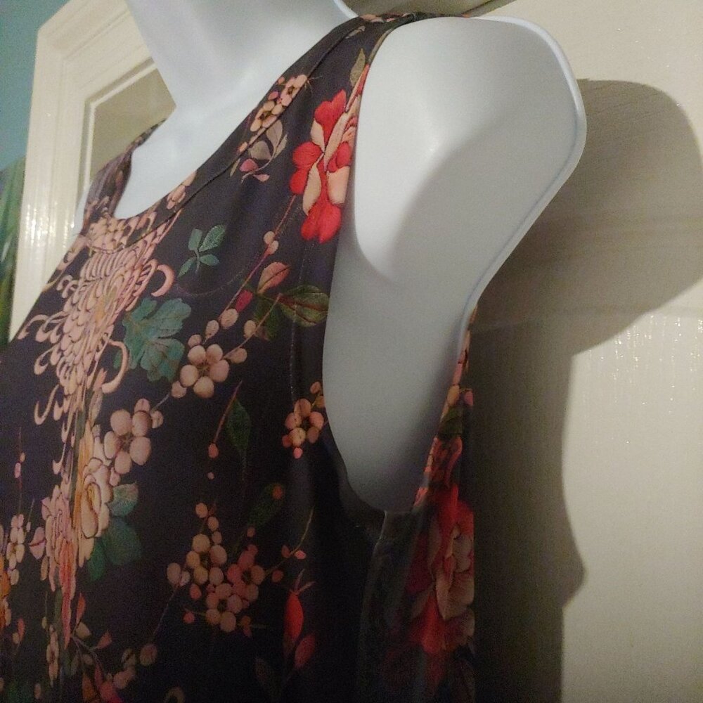 Johnny Was Maxi Sleeveless Floral Resort Beachy Mature Attractive Sexy Dress XS - Picture 5 of 14